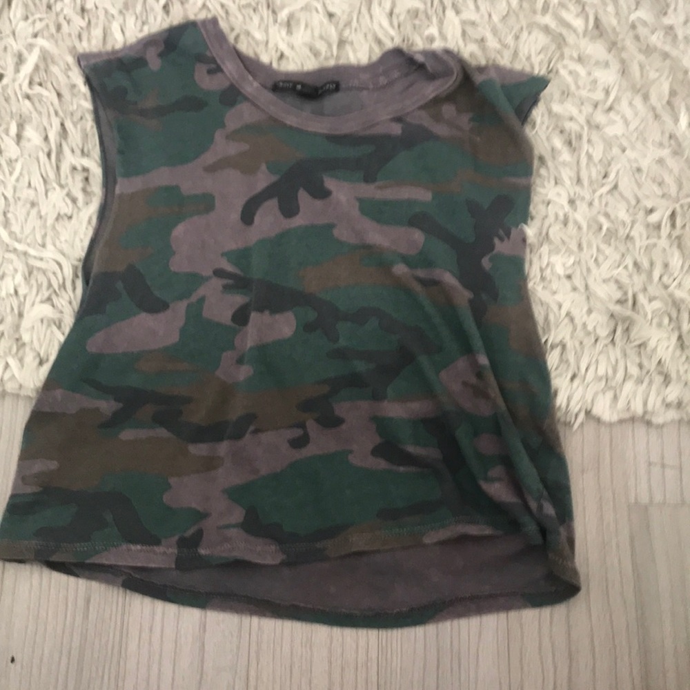 Urban outfitters cropped army tank